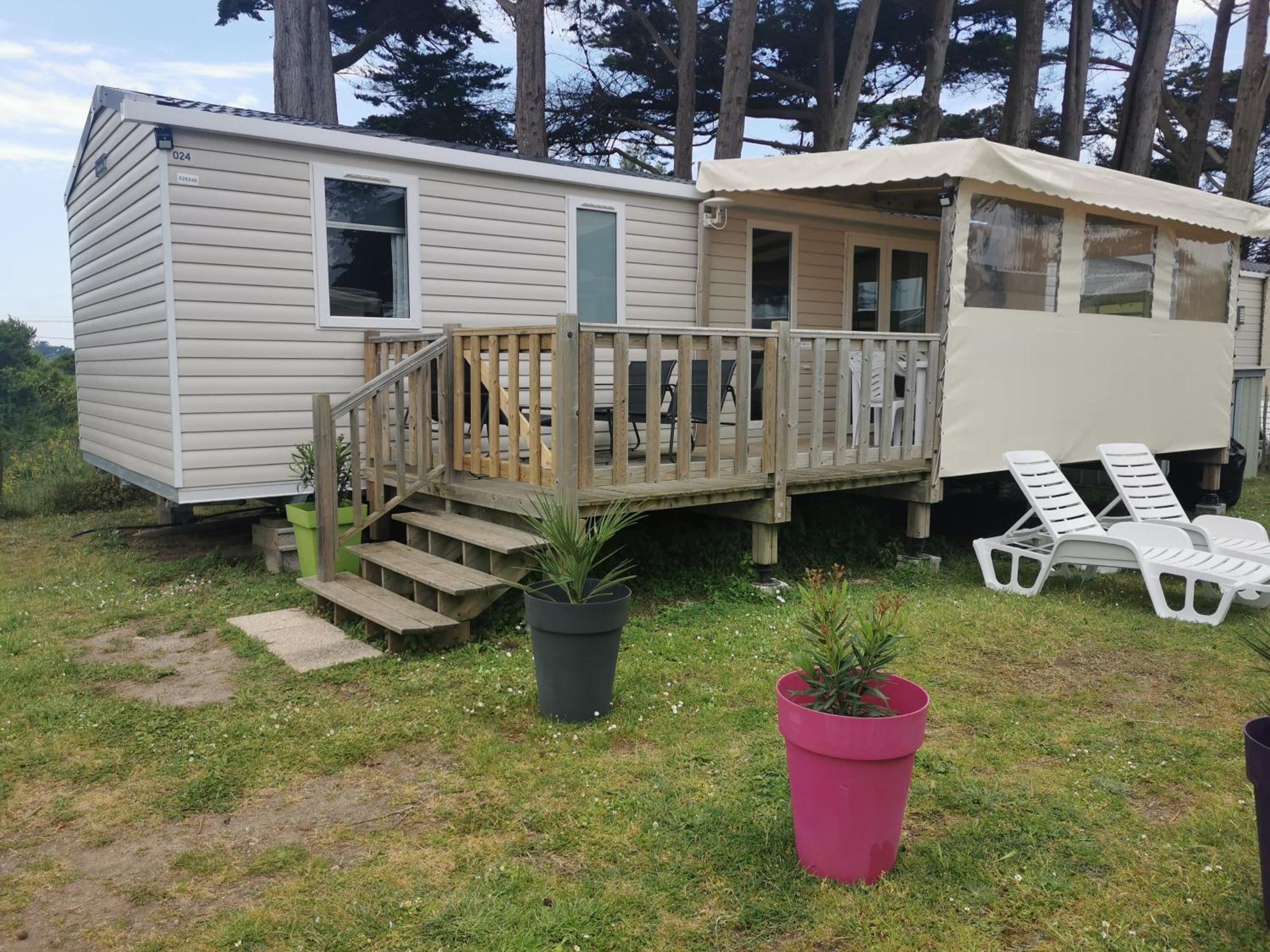 Mobilhome Vue Ocean La Costa Breizha Quiberon Eksteriør billede