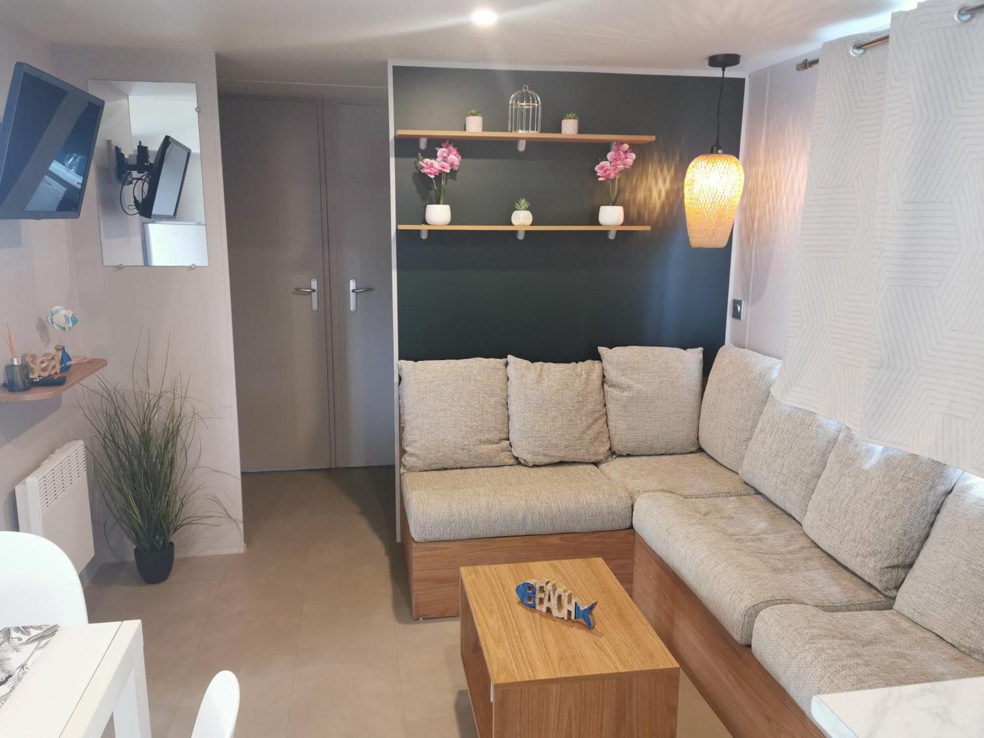 Mobilhome Vue Ocean La Costa Breizha Quiberon Eksteriør billede